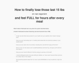 Lose that final flab whereas being full and 100% uncooked – dwell on alive