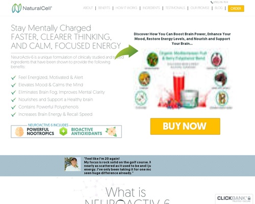 NEW VSL- NeuroActiv6- Prime Mind & Vitality Complement -75% Commissions