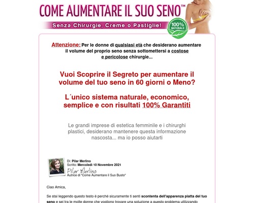 Come Aumentare il Suo Seno&commerce;