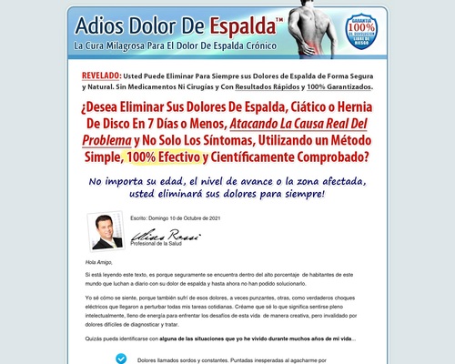 Adios Dolor de Espalda – Ciatica.