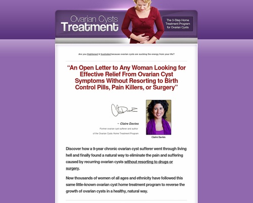 Ovarian Cysts Remedy ~ 75% ~ Contact us for affiliate assist