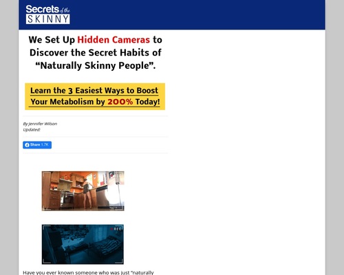 Hidden Cameras Reveal Secrets and techniques of the Skinny; and the way you need to use these to double your metabolism!